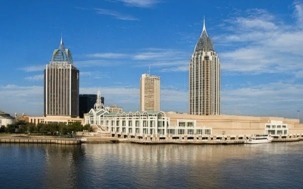 RSA towers on the Mobile, Alabama waterfront